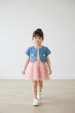 toddler girls elegant tulle a line dress bow cardigan