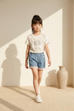 Scalloped Denim Shorts -Kids-Babies by Purebaby