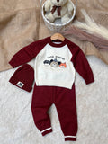 Premium Soft, Non-Itchy Acrylic Knit Raglan Knit Sweater, Knit Joggers, Matching Beanie Hat