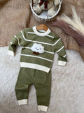 Color: Olive Green with Cream White stripesFabric: Premium Soft Acrylic-Cotton Blend (Completely scratch-free and highly breathable)