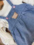 Classic Light-to-Medium Wash Denim Blue Warm Cream / Off-White
