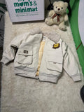 Kids Bunny Pocket Fur Collar Winter Jacket 2