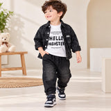 Premium Black Denim 3-Piece Outfit for Baby Boys