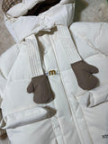 Premium Cream Winter Puffer Jacket & Trouser Set for Baby Boys