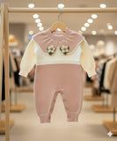Cute Baby Girl Romper - Spring and Autumn British Style for Newborns