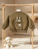 TBYFSJ Autumn & Winter Baby Jacket - Beige Vest with Zipper, Hooded Design, Casual Style for Boys and Girls, Polyester Filling, Fall Winter Clothing | Stylish Baby Jacket | Zippered Jacket