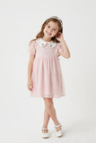 Toddler Baby Girls Crew Neck Short Sleeeve With Hair Band Flower Outfits Summer Dress
