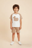 Short Sleeve T-Shirt  Boy Summer Outfit Clothes Tractor  T shirt Elasticated Waist Shorts Set