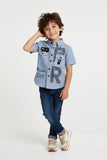 Denim Shirt For Men | Regular Fit Shirt | Fancy Shirt |Denim Light Blue Shirt| Double Pocket Shirt | Stylish