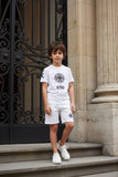 Short Sleeve T-Shirt Toddler Boy Summer Outfit Clothes Tractor Print T shirt Elasticated Waist Shorts Set