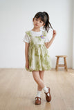 Baby Girl, White And Green Occasion, Party Dress
