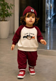 Premium Soft, Non-Itchy Acrylic Knit Raglan Knit Sweater, Knit Joggers, Matching Beanie Hat
